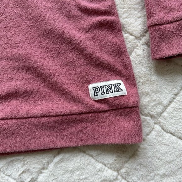 Victoria’s Secret PINK | Mauve Stadium Mock Neck Pullover | Size Small - Picture 5 of 9
